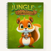 Adorable Squirrel Wildlife Nature Lover Green 🐿 Notitieboek (Voorkant)