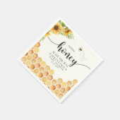 Adorable Sunflower and Bee Baby Shower Servet (Hoek)