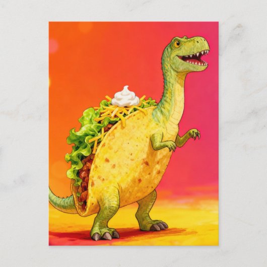 Adorable Taco Dino Briefkaart (Voorkant)