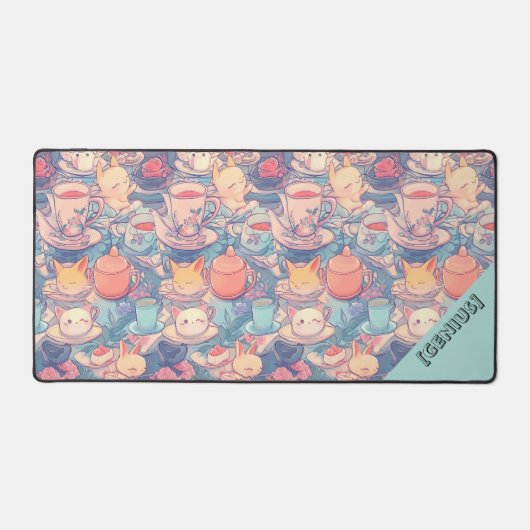 Adorable Tea Party Doodle Collage, Bureaumat (Voorkant)