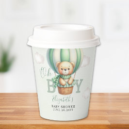 Adorable Teddy Bear Baby Shower Boy Party Papieren Bekers