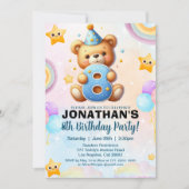 Adorable Teddy Bear Birthday 8 for boy's Kaart (Voorkant)