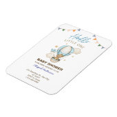 Adorable Teddy Bear Boy Kid Baby Shower Invitation Magneet (Linkerzijde)