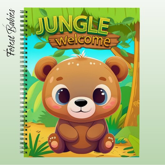 Adorable Teddy Bear Forest Fun Animal Character 🐻 Notitieboek