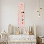Adorable Teddy Bear Growth Chart with 4 Photos Poster