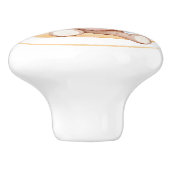 Adorable Teddy Bear & Half Moon Keramische Knop (Zijkant)