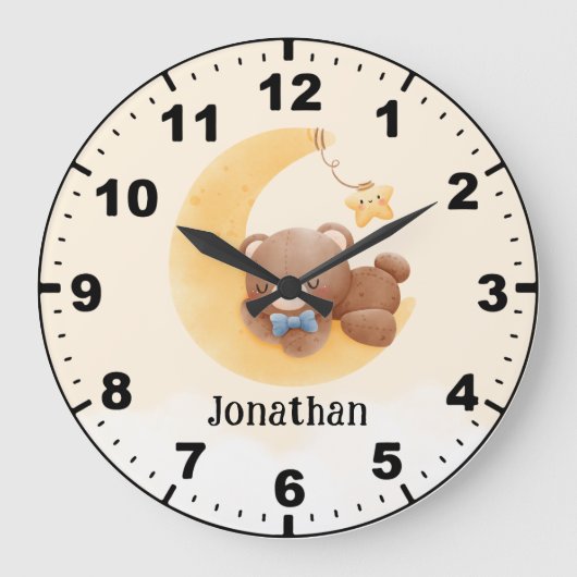 Adorable Teddy Bear Room Boy Grote Klok (Voorkant)