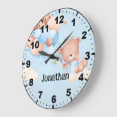 Adorable Teddy Bear with Balloons Grote Klok (Hoek)