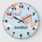 Adorable Teddy Bear with Balloons Grote Klok (Voorkant)