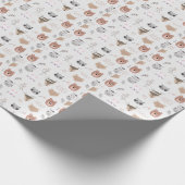 Adorable Teddy Pattern Gift Wrap for All Occasions Cadeaupapier (Hoek)