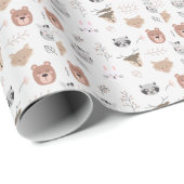 Adorable Teddy Pattern Gift Wrap for All Occasions Cadeaupapier (Rol Hoek)