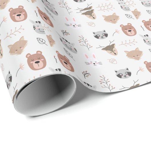 Adorable Teddy Pattern Gift Wrap for All Occasions Cadeaupapier (Rol Hoek)