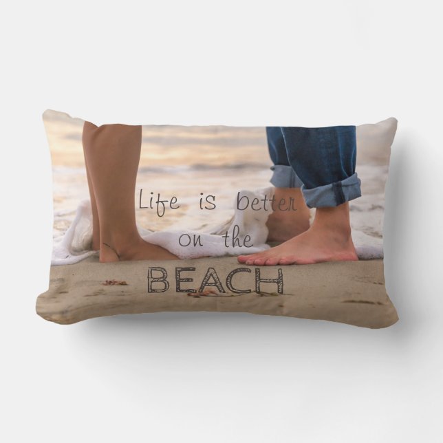 Adorable Tropisch Strand,Voeten Kussen (Voorkant)