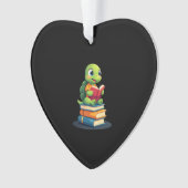 Adorable Turtle Reading Books (1) Ornament (voorkant)