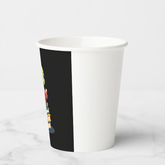 Adorable Turtle Reading Books (1) Papieren Bekers (Links)