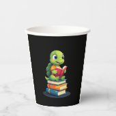 Adorable Turtle Reading Books (1) Papieren Bekers (Voorkant)
