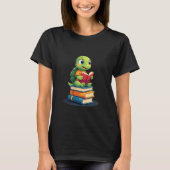 Adorable Turtle Reading Books (1) T-shirt (Voorkant)