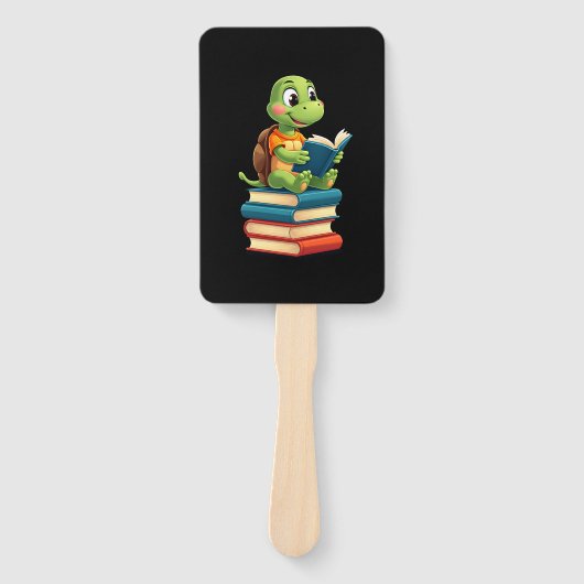 Adorable Turtle Reading Books (4) Handwaaier (Voorkant)