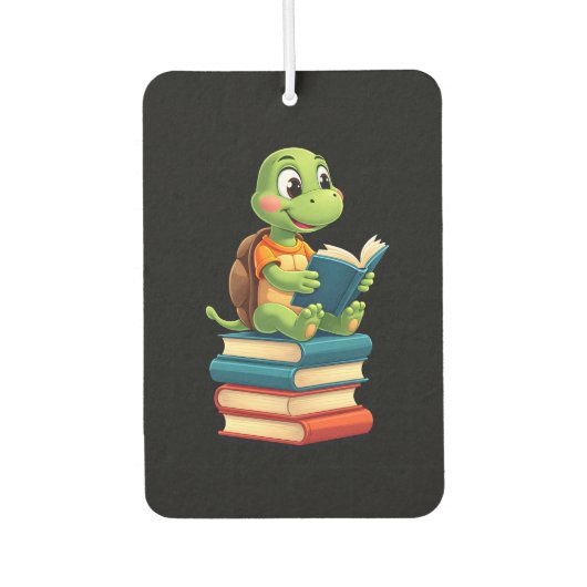 Adorable Turtle Reading Books (4) Luchtverfrisser (Voorkant)
