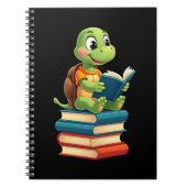 Adorable Turtle Reading Books (4) Notitieboek (Voorkant)