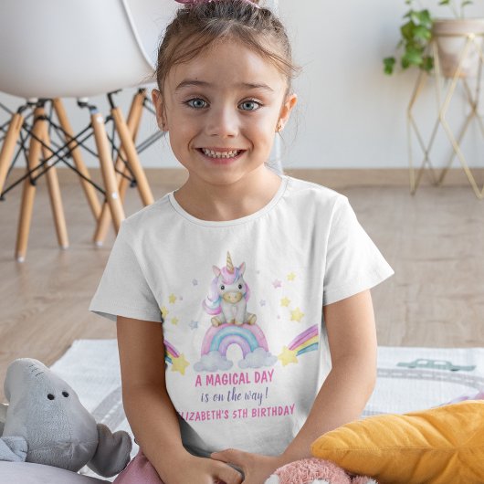 Adorable Unicorn Birthday Girl T-shirt