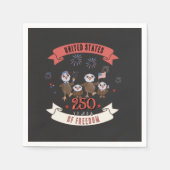 Adorable US 250 Years of Freedom Eagle Family Servet (Voorkant)