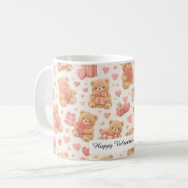 Adorable Valentine’s Day Coffee Teddy Bear Mug Koffiemok