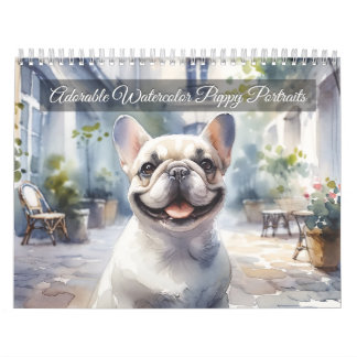 Adorable Watercolor Dog Portraits (12-Month) Kalender