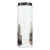 Adorable Weird Cat with Big Eyes Thermosbeker (Achterkant)