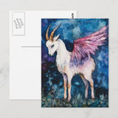 Adorable White Winged Goat Briefkaart (Voorkant / Achterkant)