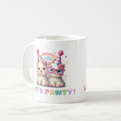 Adorable Witte Baby Dieren Mok (Voorkant links)