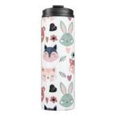 Adorable Woodland Creatures With Hearts Thermosbeker (Voorkant)