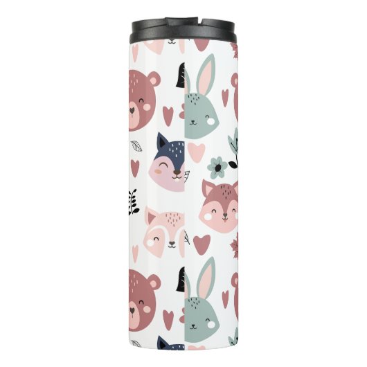 Adorable Woodland Creatures With Hearts Thermosbeker (Achterkant)