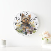 Adorable Yorkshire Terrier Puppy Dog Grote Klok (Huis)