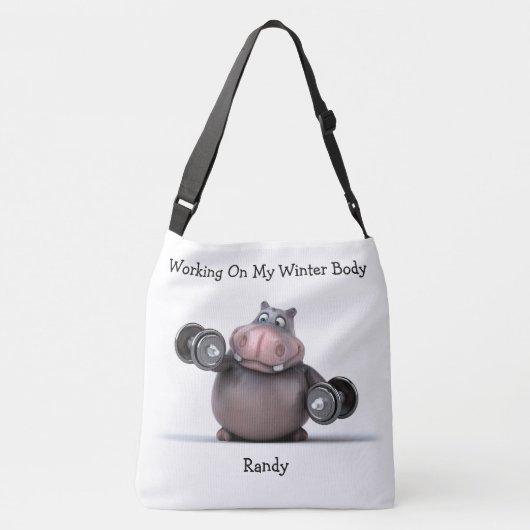 Adorables 3D Hippo Lifinggewicht Crossbody Tas (Achterkant)