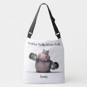 Adorables 3D Hippo Lifinggewicht Crossbody Tas (Voorkant)
