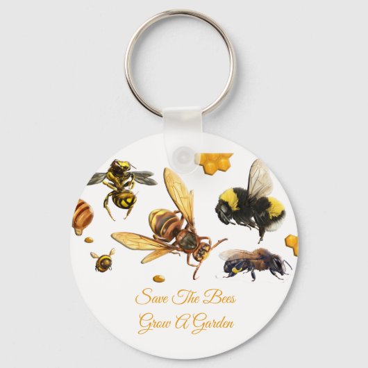 Adorables [3D] Sla de bijen op maat Sleutelhanger (Voorkant)