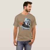 Adorables 3D Universe Cute Cat with Pizza T-Shirt (Voorkant volledig)