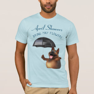 Adorables 3D Universe Cute Dog April Showers T-Shi T-shirt