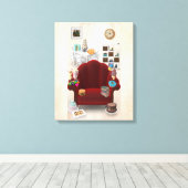Adorables 3D Universe Lots of Food Canvas Afdruk (Insitu (Houten vloer))