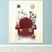 Adorables 3D Universe Lots of Food Canvas Afdruk (Insitu (Houten vloer))