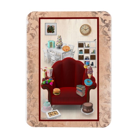 Adorables 3D Universe Lots of Food Magneet (Verticaal)