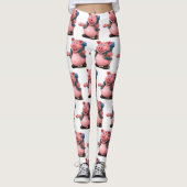 Adorables 3D Universe Pig BackPacker Leggings (Voorkant)