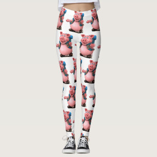 Adorables 3D Universe Pig BackPacker Leggings