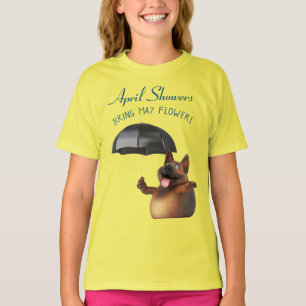 Adorables 3D Universum Lieve Hond April Buien T-shirt