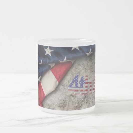 Adorables [3D] Vierde feestdag juli Matglas Koffiemok (Center)