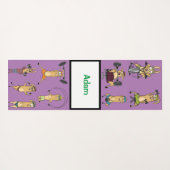 Adorables Aangepaste Schattigee Cartoon Lama's Oef Yogamat (Achterkant (horizontaal))