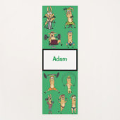 Adorables Aangepaste Schattigee Cartoon Lama's Oef Yogamat (Voorkant)