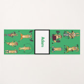 Adorables Aangepaste Schattigee Cartoon Lama's Oef Yogamat (Voorkant (horizontaal))