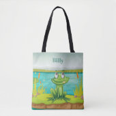 Adorables Amphibian Cute Frog Custom Tote Bag (Voorkant)